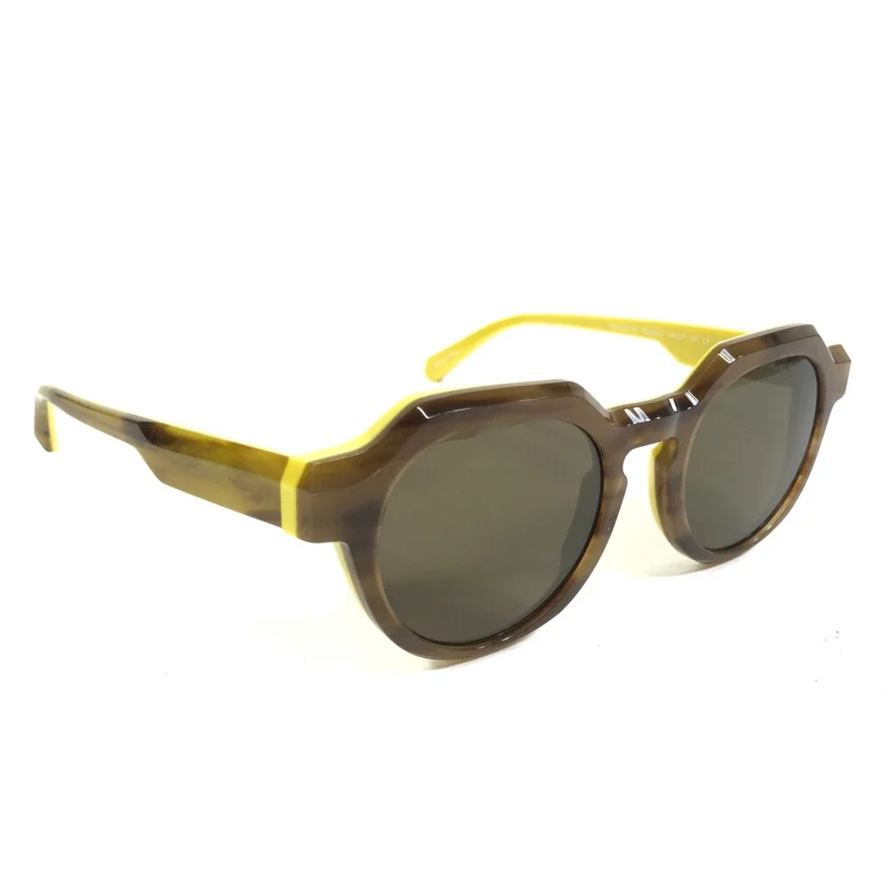 J. F. Rey Sunglasses PORTLAND 9055SOL Brown Yellow Frames Brown Polarized Lenses